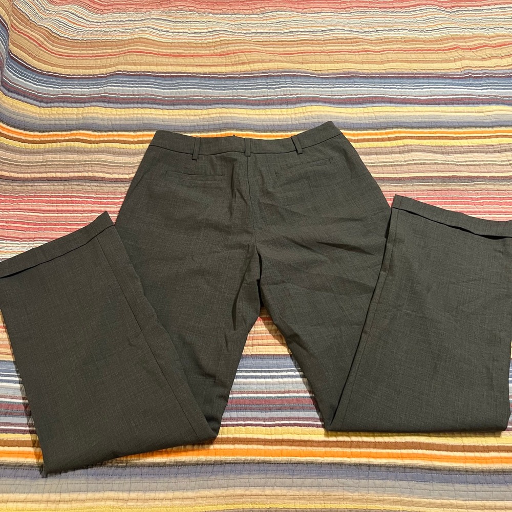 Land's End Outfitters Women's Gray Wool Blend Dress Pants‎ Size 10 Wide Leg